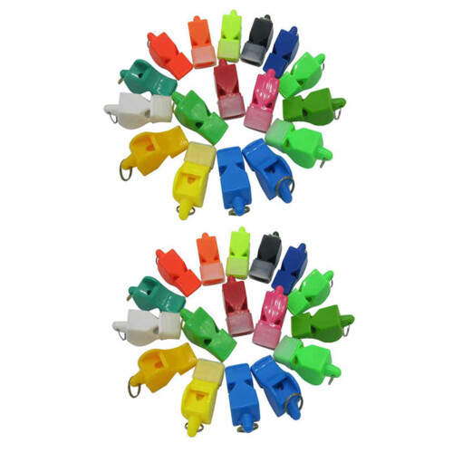 100 Pcs Non-Nuclear Professional Referee Whistle  Whistle Plastic Life-Saving Whistle Special for Game