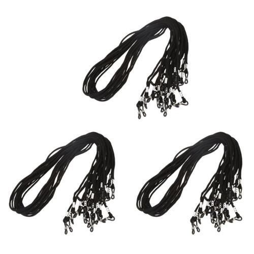 36pcs Nylon Eyeglass/Spectacle/Sunglass/Eyewear Cord Holder Neck String---Black