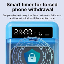 Scatola di Sicurezza Portatile Intelligente con Timer Automatico per Telefono, Timer da 99 Ore con Controllo Automatico, Timer di Blocco per Bambini e