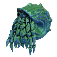 3D Printing Hermit Crab Multi-Joint Movable Model Shouban Housing Decoration Ornaments Toys,-Green Gradient