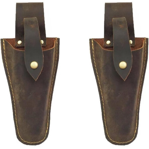 Étui de Ceinture en Cuir pour Pinces, Sécateurs, Ciseaux ou Couteaux.