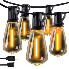 Guirlande Lumineuse Solaire D'Extérieur, Étanche, avec Ampoules LED et Télécommande pour Terrasse et Jardin.