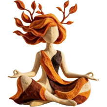 Skulptur „Innere Harmonie", Meditationsfigur, Yoga-Statue, Dekoration für Wohnzimmer, Schlafzimmer, Schreibtisch, Geschenk Zur Entspannung