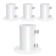 Conjunto de 4 Peças de Flange de Ancoragem de 1,5 Polegadas em Aço Inoxidável para Suportes de de Piscina e Acessórios para Piscinas acima Do