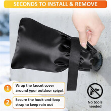 3 Pezzi di Coperture per Rubinetti Esterni per L'Inverno, Protezione Antigelo Professionale, Copertura Impermeabile per Rubinetto Esterno, Copri