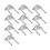 10 Pack Skateboard Wall Mount Hanger, Skateboard Holder for Display Skateboard Deck Storage 1