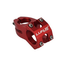 LUNJE Bicycle Stem, Gearaluminum Alloy Fixed Downshift Short Stem, CNC Hollowed-Out for Tube, Mountain Bike Stem A