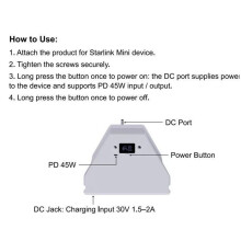 PD45W Hochleistungs-Powerbank für Starlink PD USB-C LCD-Display Tragbarer Akku App -Kabel
