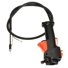XMSJ 26mm Black Strimmer Handle with Throttle Trigger and Cable for DIY Gardening