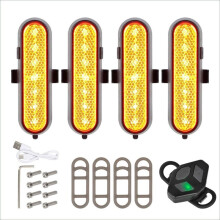 Turn Signal Light LED Remote Control Waterproof LED Warning Turn Signal Light for M365 1S Pro2 Electric Scooter