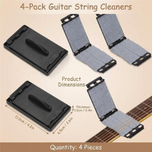 1 Set/4 Stuks Fretfloss, Gitaarsnaarreiniger/Schrobber voor Het Onderhoud en de Reiniging van de Toets van Gitaar en Ukelele