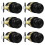 Black Door Knobs, 6-Pack Privacy Door Knobs, Interior Door Knob for Bedroom/Bathroom, Keyless Modern Matte Black Lockset 1