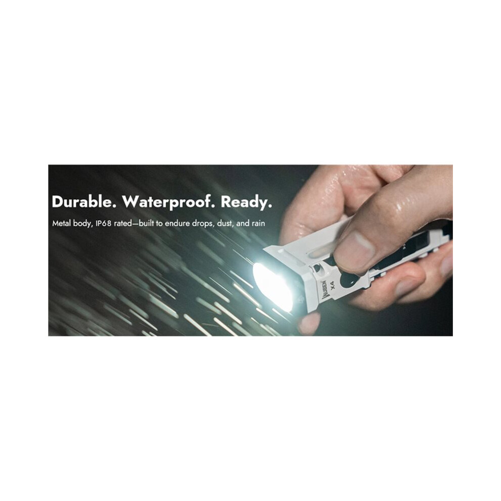 Wuben X4 Edc Flat Flashlight With Rgb Light, 1500 Lumens Flashlight And Magnetic Ip68 Portable Pocket A2 6033321318954