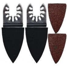 Kits D'Accessoires pour Outil Multifonction Oscillant à Doigt pour , Comprenant des Disques de Ponçage et Du Papier de Verre pour le Bois et le