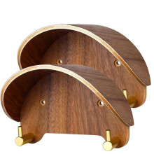 2 Pack Cowboy Hat Rack, Wooden Satin Finish Hat Holder Wall,Non-Damage Brim Design, for Cowboy Hat, Fedora, Sun Hats