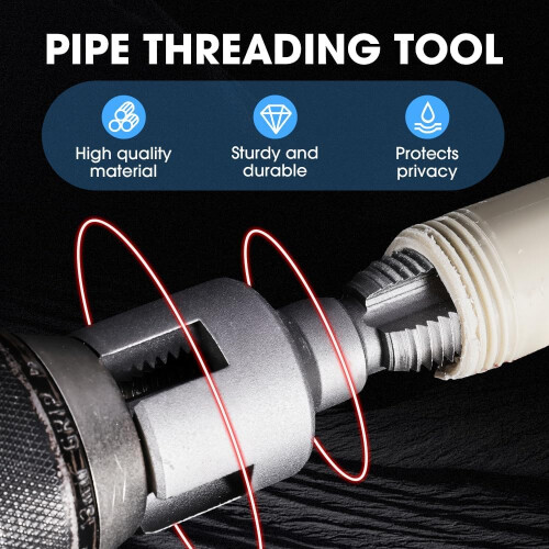 (size_name, 3/4") 1/2" Electric Drill Compatible Pipe Threader, Plastic 1/2" 1