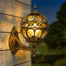 Applique Murale Extérieure Rétro Européenne pour Villa, Jardin, Porche, Cour, Couloir, Allée, Balcon, Douille E27 B