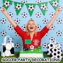 28 Stuks Cadeauzakjes met Voetbalthema, Feestzakjes met Handvatten voor Voetbalteams, Als Souvenirs voor Voetbalwedstrijden