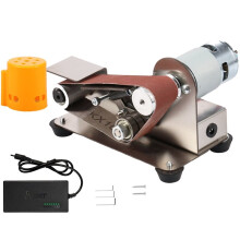 Belt Sander 15 Degree Stainless Steel 7 Adjustable Speed Electric Polishing Sanding Machine US Plug