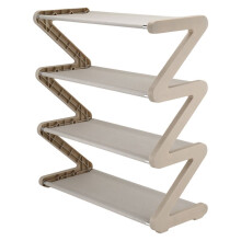 Simple Household Shoe Storage Artifact Z-Shaped Shoe Rack, Cute Shoe Rack Multi-Layer Assembly Shoe Rack C