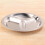 Stainless Steel 3 Sections Round Divided Dish Snack Dinner Plate Diameter 24Cm 10