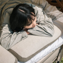 Almohada Cuadrada de Espuma Viscoelástica para Camping, Ultraligera, para Viajes Al Aire Libre, con Almacenamiento, Color Gris