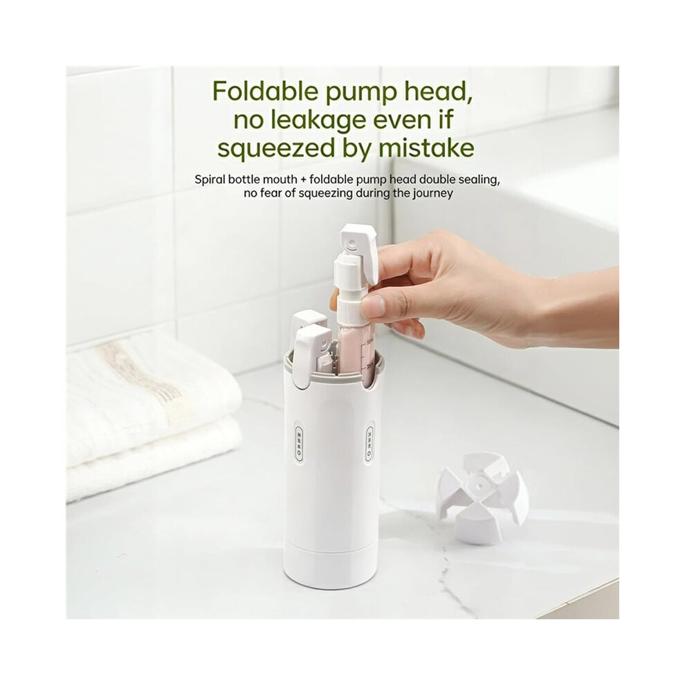 4-in-1 Travel Dispenser, 30ML Portable Travel Bottles for Toiletries, Leak Proof Refillable Travel Container for Lotion