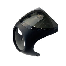Retro 7" Koplamp Buitenkuip met Windscherm voor Touring Sportster Bobber voor Cafe Racer
