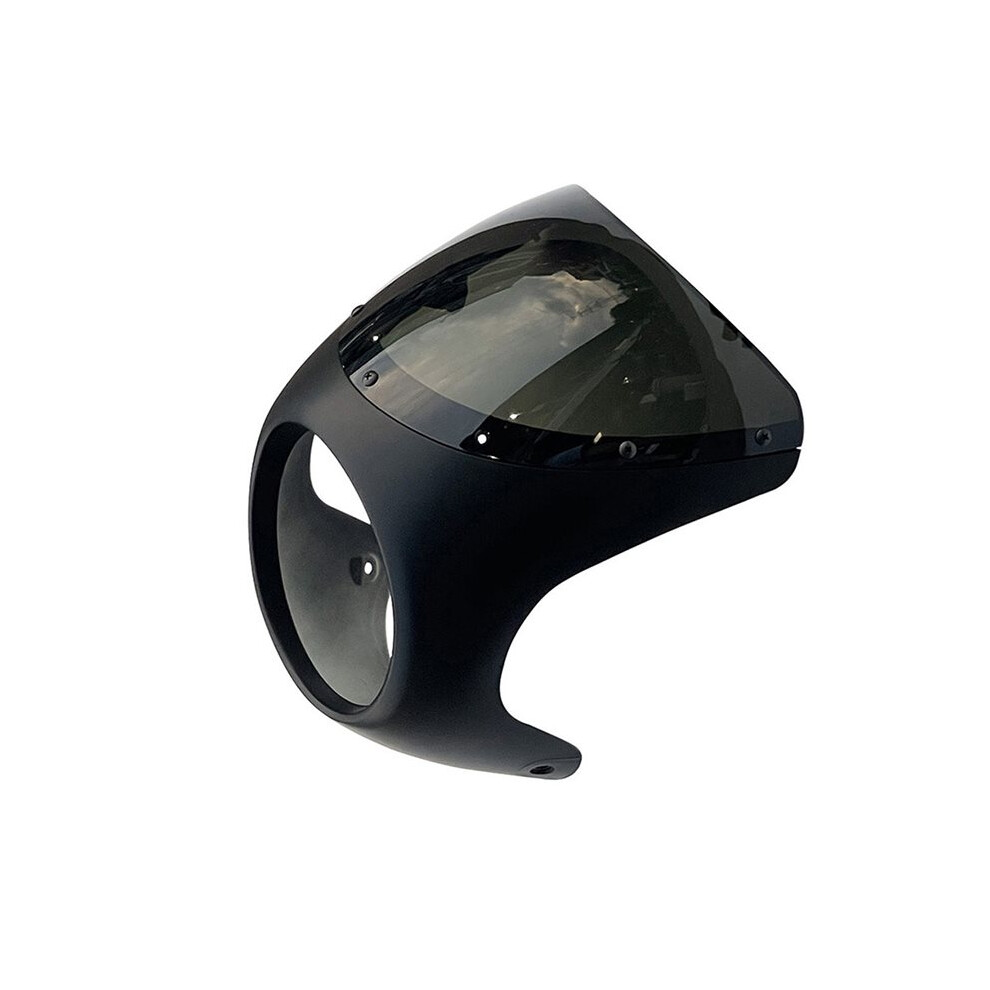 Retro 7" Headlight Outer Fairing W/ Windscreen Windshield For Touring Sportster Bobber Cafe Racer 6031418821561