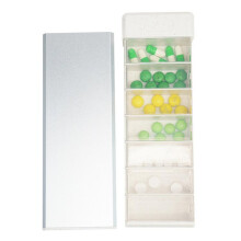 Large-Capacity Pill Organizer Lightproof Moisture 7Day Portioning Sealed Portabl Weekly Medication Storage Travel Black