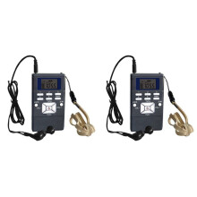 2X Digital Fm Radio Speaker Portable Receiver Display Single Band Music Player Led Display Silver Gray