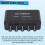 5CH Audio Distributor Stereo Audio Mixer 1 Input 5 Output RCA Splitter for Power Amplifier Active Audio 4
