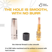 19Pcs Nozzle Contact Tips Holder for Mig  Torch Contact Semi-Automatic Welding Tool for 15AK Welding Torch