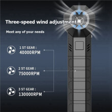131000RPM Compressed Air Dust Collector Handheld Vacuum Cordless 55M/S Car Vacuum Cleaner Hairdryer