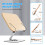 Book Stand for Reading, Adjustable Bracket with 360 Rotating Base & Page Clips, Foldable Desktop 10