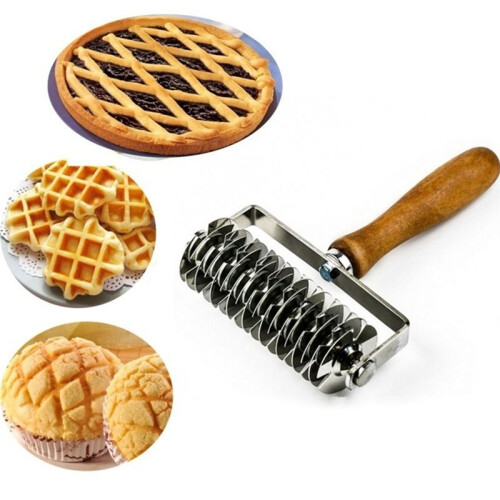 Roller Knife, Baking Rolling Pin, Knife Cutting Wheel, Roller Knife, Cookie Punch Knife Baking Knife Needle Roller 1