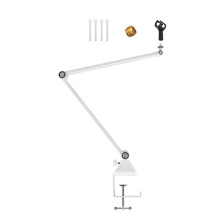 Braço de Microfone, Braço de Microfone Giratório 360, Suporte de Microfone, com Clipe de Microfone, Adaptador de 3/8 Polegadas para 5/8 Polegadas