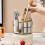 Rotating Makeup Organizer 5 Compartment Cosmetic Storage Organizer with Drawer Bathroom Desktop Organizer Multi-Function 4