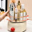 Rotating Makeup Organizer 5 Compartment Cosmetic Storage Organizer with Drawer Bathroom Desktop Organizer Multi-Function 7