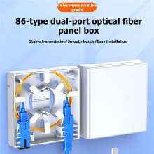 Dubbele Poort Compatibele Glasvezelpaneelbox 86 Type Dubbele Poort 86 Type Wandmontage Glasvezelpaneelbox voor Netwerken