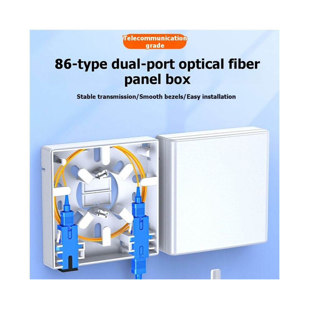 Double Port Compatible Fiber Opt Panel Box 86 Type Double Port 86 Type Wall Mount Fiber Opt Panel Box For Networking 6032536587599