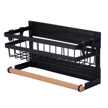 Magnetic Paper Towel Holder Refrigerator Magnetic Paper Towel Holder Spice Shelf Storage Organizer for Kitchen