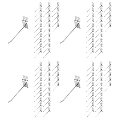 100 x Slatwall Single Hook Pin Shop Display Fitting Hanger Hanger 100mm