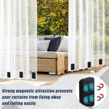 8 Pairs Heavier Magnetic Drapery Weights, Plastic Wrapped Waterproof Curtain Magnets for Home Decor, Outside Curtain