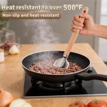 304 Stainless Steel Meat Masher, 6-Blade Ground Beef Chopper Tool , Masher Hamburger Smasher , Tool for Kitchen Cooking