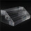 3 Tier Clear Acrylic CD Holder Cascading CD Storage Rack 8