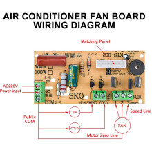 300W Airconditioningventilator Elektrische Ventilator Circuit Universele Printplaat Afstandsbedieningsprintplaat / Moederbord Koelventilator