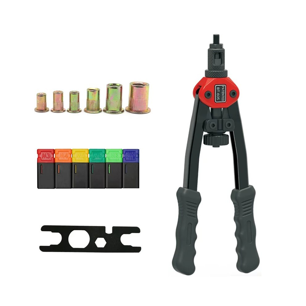Rivet Nut Tool Set: Rivet Tool, 60 Rivet Nuts, Wrench, Suitable For Automotive Maintenance And Construction Engineering 6033886835583
