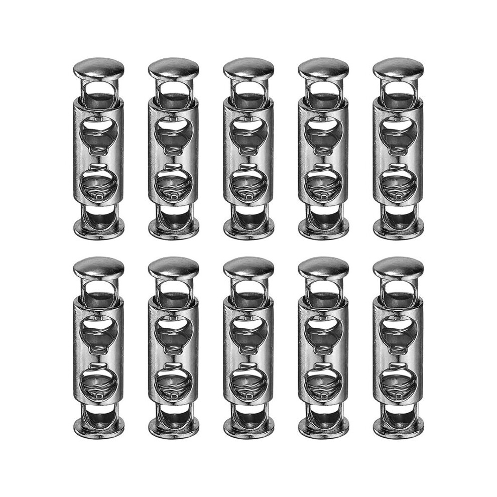 Double Hole Cord Locks, Metal Spring Toggle Stopper Clip For Shoelaces, Drawstrings & Paracord Reusable & Reliable 6031718433419