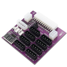 ATX-Stromversorgungs-Breakout-Board mit 4- und 6-Poligem Stromanschluss, Mining-Breakout-Board-Leistungsmodul für Mining-Miner
